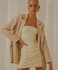 Peppermayo Exclusive Summer Brunch Tube Mini Dress - Ivory