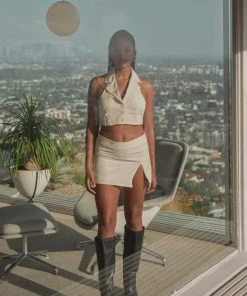 Riley Hubatka X Peppermayo New & Most Loved Trend Set Vest Top - Creme