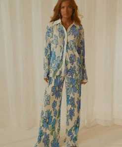 Peppermayo Exclusive 90s Muse Pants - Blue Blossom - Pre-Order New & Most Loved 8 Peppermayo Exclusive 90s Muse Pants - Blue Blossom - Pre-Order New & Most Loved