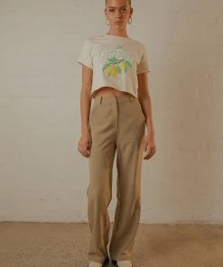 Levi's New & Most Loved Cropped Jordie Tee - Undyed Greige