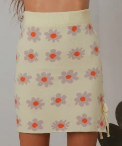 Peppermayo Sunkissed Knit Mini Skirt - Yellow