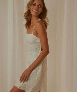 Cools Club 90s Mini Dress - Sand Checker