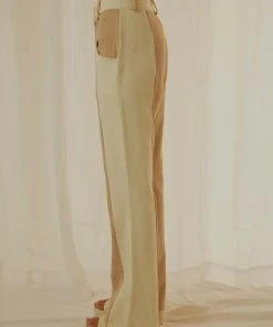 Peppermayo Exclusive Rhye Contrast Pants - Nude New & Most Loved