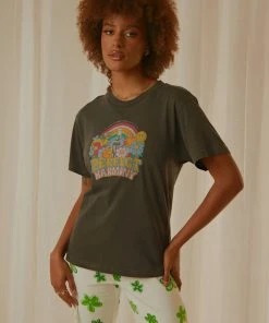 Rolla's New & Most Loved Coke Perfect Harmony Tomboy Tee - Washed Black