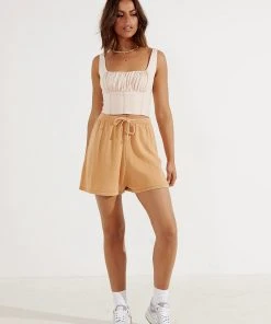 Peppermayo New Bottoms Low Tide Knit Shorts - Tan 7 Peppermayo New Bottoms Low Tide Knit Shorts - Tan