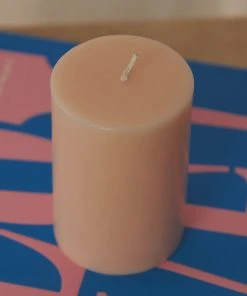 Candle Co New & Most Loved Moreton Eco Slim Pillar Candle- 5 X 7.5cm - Nude