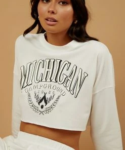 Peppermayo New Tops On Campus Set - White