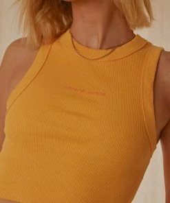 Abrand New & Most Loved A Heather Singlet - Tangerine