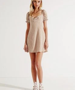 Peppermayo Ziggy Mini Dress - Beige