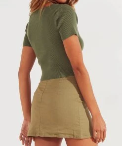 Peppermayo Exclusive Be My Lover Skirt - Khaki New Bottoms