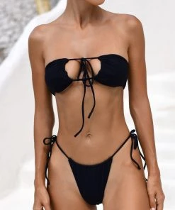 VDM The Label Reversible Bobby Top - Black Rib And Black