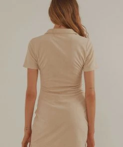 Vacancy Supply Daylight Terry Mini Dress - Beige
