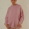 Afends Remi Hemp Oversized Hood - Smokey Pink