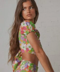 Peppermayo Exclusive New & Most Loved Brady Crop Top - 70s Floral