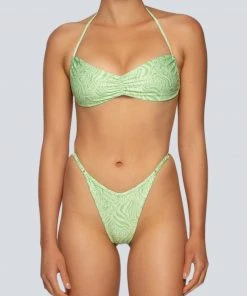 LaHana Swim Paten Bottom - Green Zebra New & Most Loved