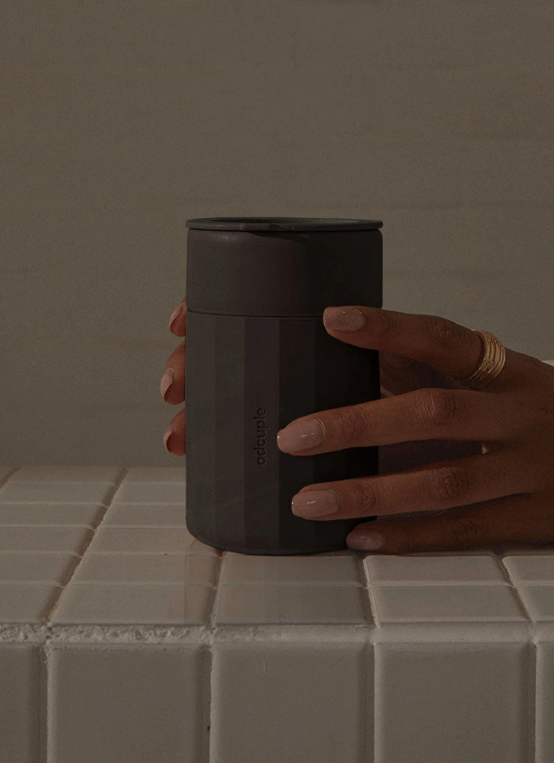 Odcuple Original 12oz Reusable Coffee Cup (355ml) - Charcoal 1 Odcuple Original 12oz Reusable Coffee Cup (355ml) - Charcoal