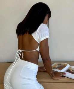 Peppermayo Exclusive Us Girls Crop Top - White New & Most Loved